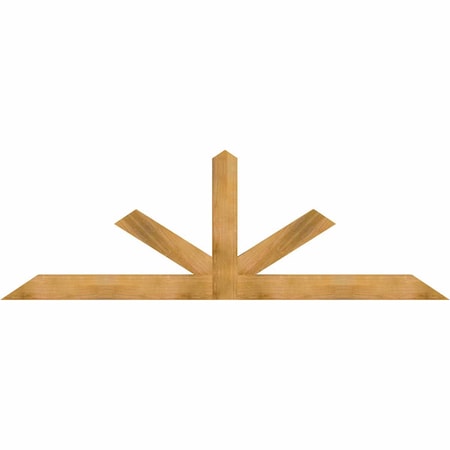 Ekena Millwork Saratoga Rough Sawn Timber Gable Bracket, Western Red Cedar, 108"W x 36"H x 4"D x 6"F, 8/12 Pitch GBW108X36X0406SAR00RWR